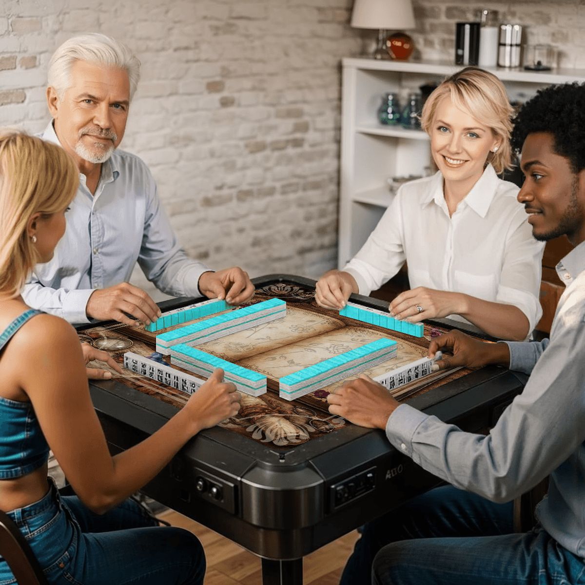 Dark Academia Mahjong Mat, Poe Edition #2
