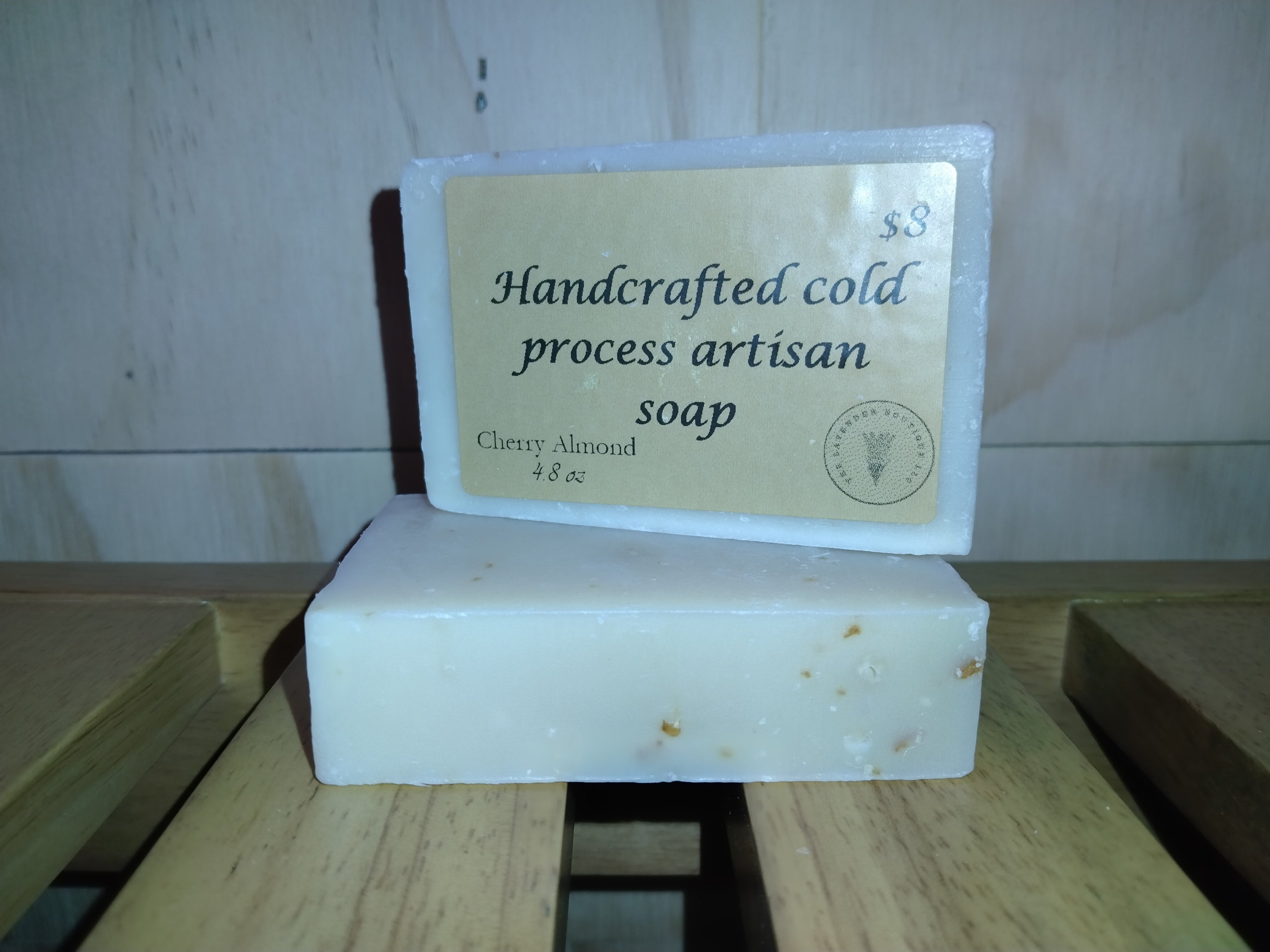 Handcrafted cold process artisan soap- Cherry almond